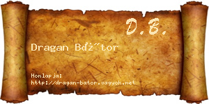 Dragan Bátor névjegykártya